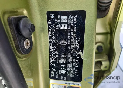 2013 Kia Soul + z USA, uszkodzony, nr VIN KNDJT2A6XD7518723